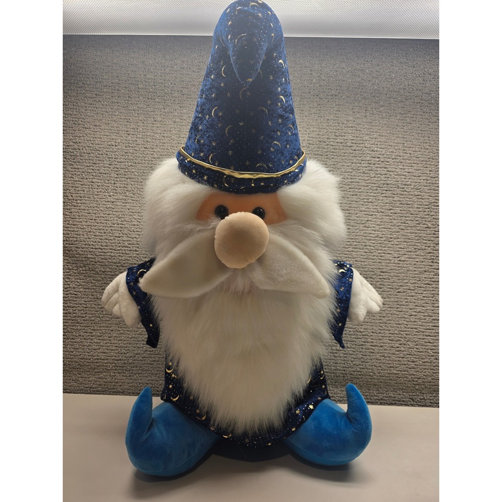 Classic Toy Co 2001 Wizard Plush Blue Gold Celestial Moon Stars 15 inch Sorcerer